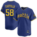 S.Mariners #58 Luis Castillo Player Royal City Connect Home Limited Qdoa Stitched Jerseys