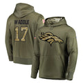 D.Broncos #17 Jaylen Waddle Player Olive Salute to Service Pullover Hoodies Home Game Qdoa Stitched Jerseys