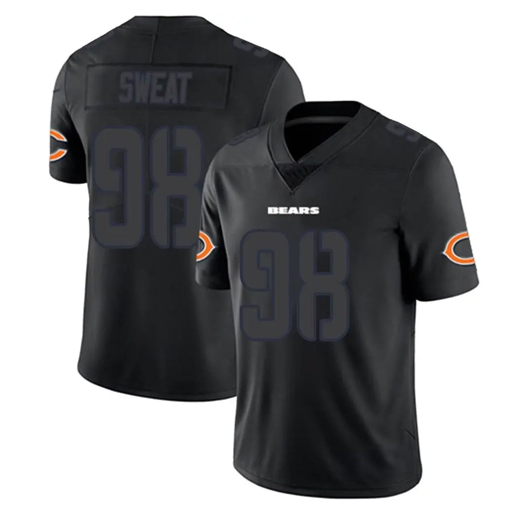 C.Bears #98 Montez Sweat Player Black Impact Limited Game Qdoa Stitched Jerseys