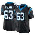C.Panthers #63 Rasheed Walker Player Black Vapor F.U.S.E. Limited Home Game Qdoa Stitched Jerseys