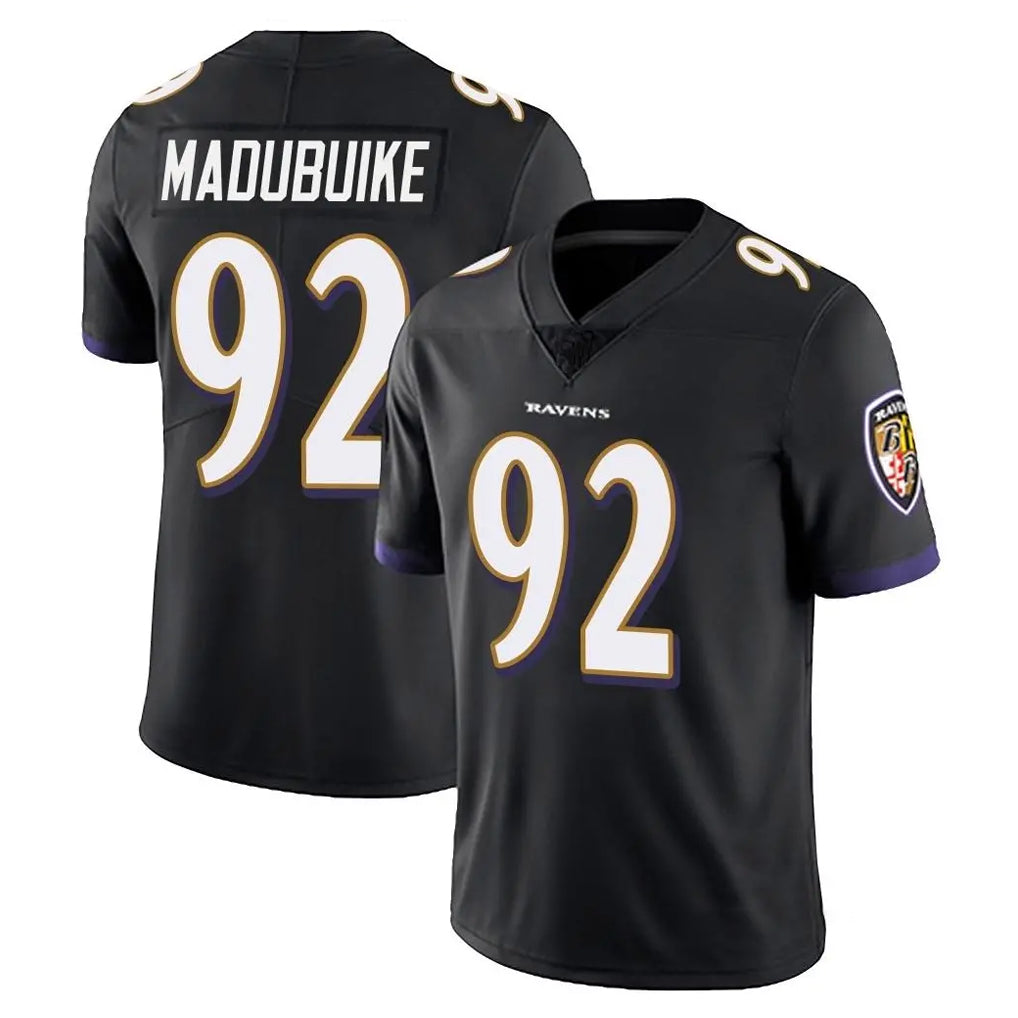 B.Ravens #92 Nnamdi Madubuike Player Black Vapor Untouchable Limited Home Game Qdoa Stitched Jerseys