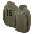 LA.Chargers #16 J.K. Scott Player Olive Salute to Service Pullover Hoodies Limited Qdoa Stitched Jerseys