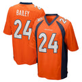 D.Broncos #24 Champ Bailey Player Orange Color Home Game Qdoa Stitched Jerseys