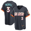 S.Diego Padres #3 Jackson Merrill Player Obsidian 2026 City Connect Home Limited T-shirt Qdoa Stitched Jerseys