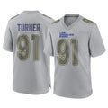 LA.Rams #91 Kobie Turner Player Gray Atmosphere Fashion Home Game Qdoa Stitched Jerseys