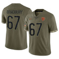 C.Bears #67 Garrett Bradbury Player Olive Salute to Service Limited Game Qdoa Stitched Jerseys