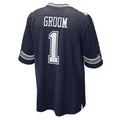 Qdoa D.Cowboys #1 Groom Navy Game Jersey