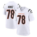 C.Bengals #78 Anthony Munoz Player White Home Game Qdoa Stitched Jerseys