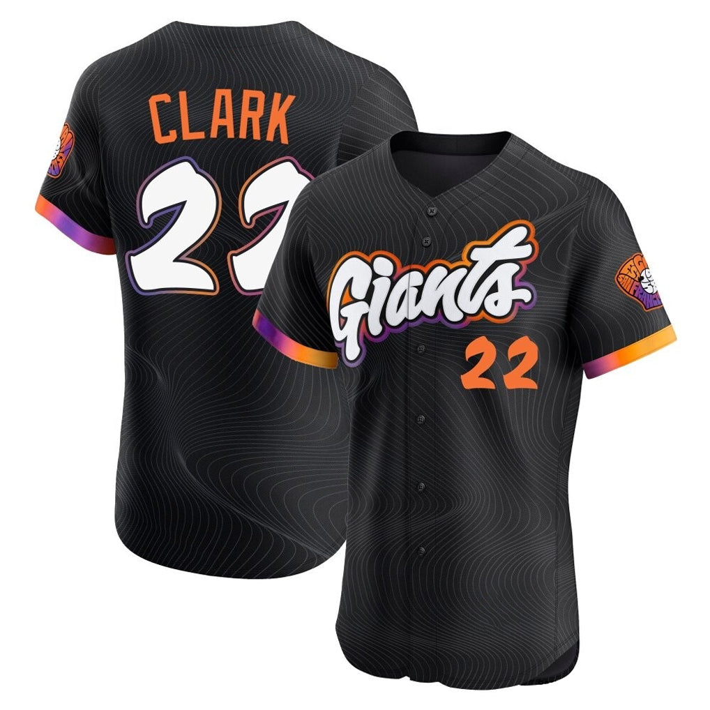 SF.Giants #22 Will Clark Player Black 2025 City Connect Home Limited Elite Qdoa Stitched Jerseys