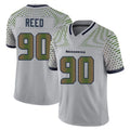 S.Seahawks #90 Jarran Reed Player Grey Limited 2025 Rivalries Collection Home Game Qdoa Stitched Jerseys