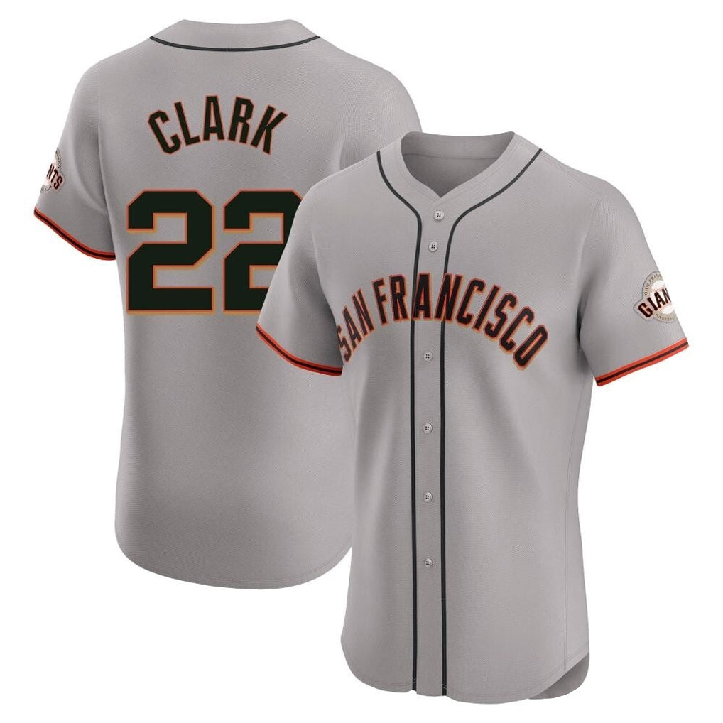 SF.Giants #22 Will Clark Player Gray Home Limited Elite Qdoa Stitched Jerseys