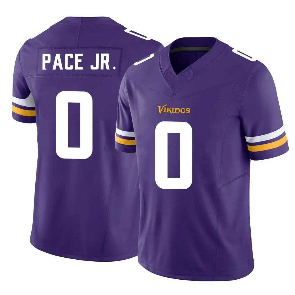 M.Vikings #0 Ivan Pace Jr. Player Purple Limited Vapor F.U.S.E. Home Game Qdoa Stitched Jerseys