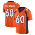 D.Broncos #60 Luke Wattenberg Player Orange Color Vapor Untouchable Limited Game Qdoa Stitched Jerseys