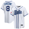 S.Mariners #8 Dominic Canzone Player White Italy 2026 World Classic Home Game Qdoa Stitched Jerseys