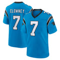 C.Panthers #7 Tre'von Moehrig Player Blue Home Game Qdoa Stitched Jerseys