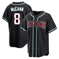 A.Diamondbacks #8 James McCann Player Black Home Game Qdoa Stitched Jerseys