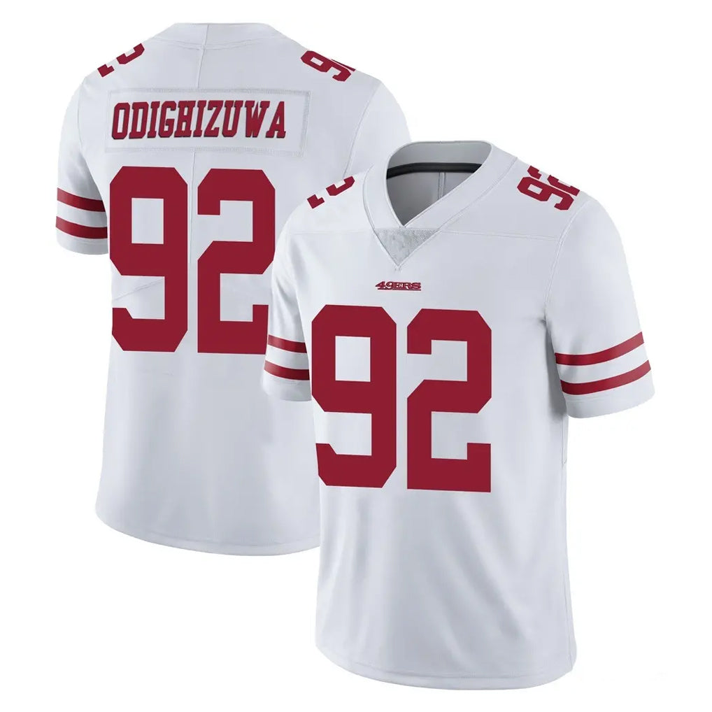 SF.49ers #92 Osa Odighizuwa Player White Limited Vapor Untouchable Home Game Qdoa Stitched Jerseys