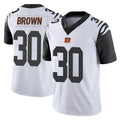 C.Bengals #30 Chase Brown Player White Color Rush Vapor Untouchable Limted Home Game Qdoa Stitched Jerseys