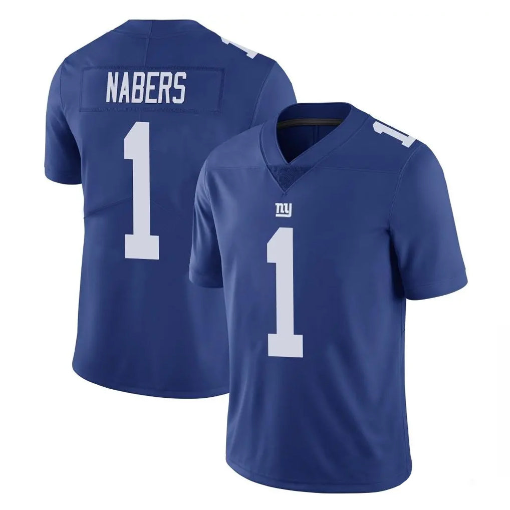 NY.Giants #1 Malik Nabers Player Royal Limited Vapor Untouchable Home Game Qdoa Stitched Jerseys