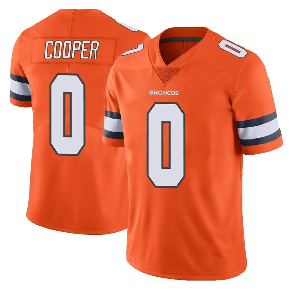 D.Broncos #0 Jonathon Cooper Player Orange Vapor Untouchable Limited Home Game Qdoa Stitched Jerseys