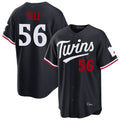 M.Twins #56 Josh Bell Player Navy Home Game Qdoa Stitched Jerseys