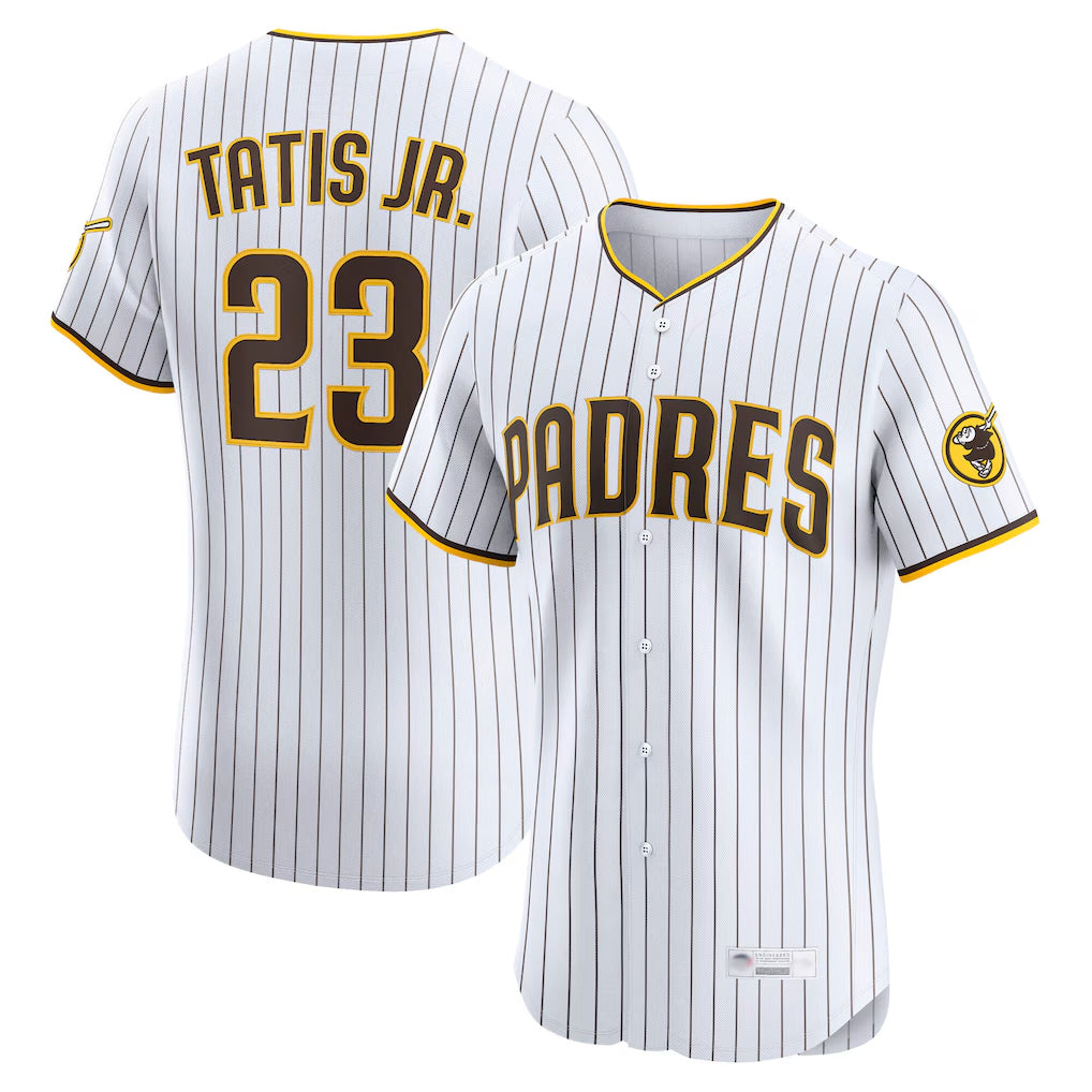 S.Diego Padres #23 Fernando Tatis Jr Player White Home Limited Elite Qdoa Stitched Jerseys