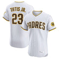 S.Diego Padres #23 Fernando Tatis Jr Player White Home Limited Elite Qdoa Stitched Jerseys