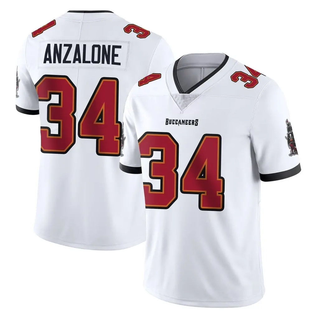 TB.Buccaneers #34 Alex Anzalone Player White Limited Vapor Untouchable Home Game Qdoa Stitched Jerseys