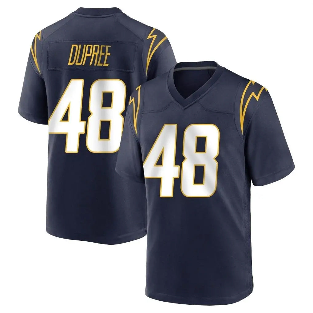 LA.Chargers #48 Bud Dupree Player Navy Home Game Qdoa Stitched Jerseys