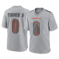 C.Bengals #0 DJ Turner II Player Gray Atmosphere Fashion Game Qdoa Stitched Jerseys