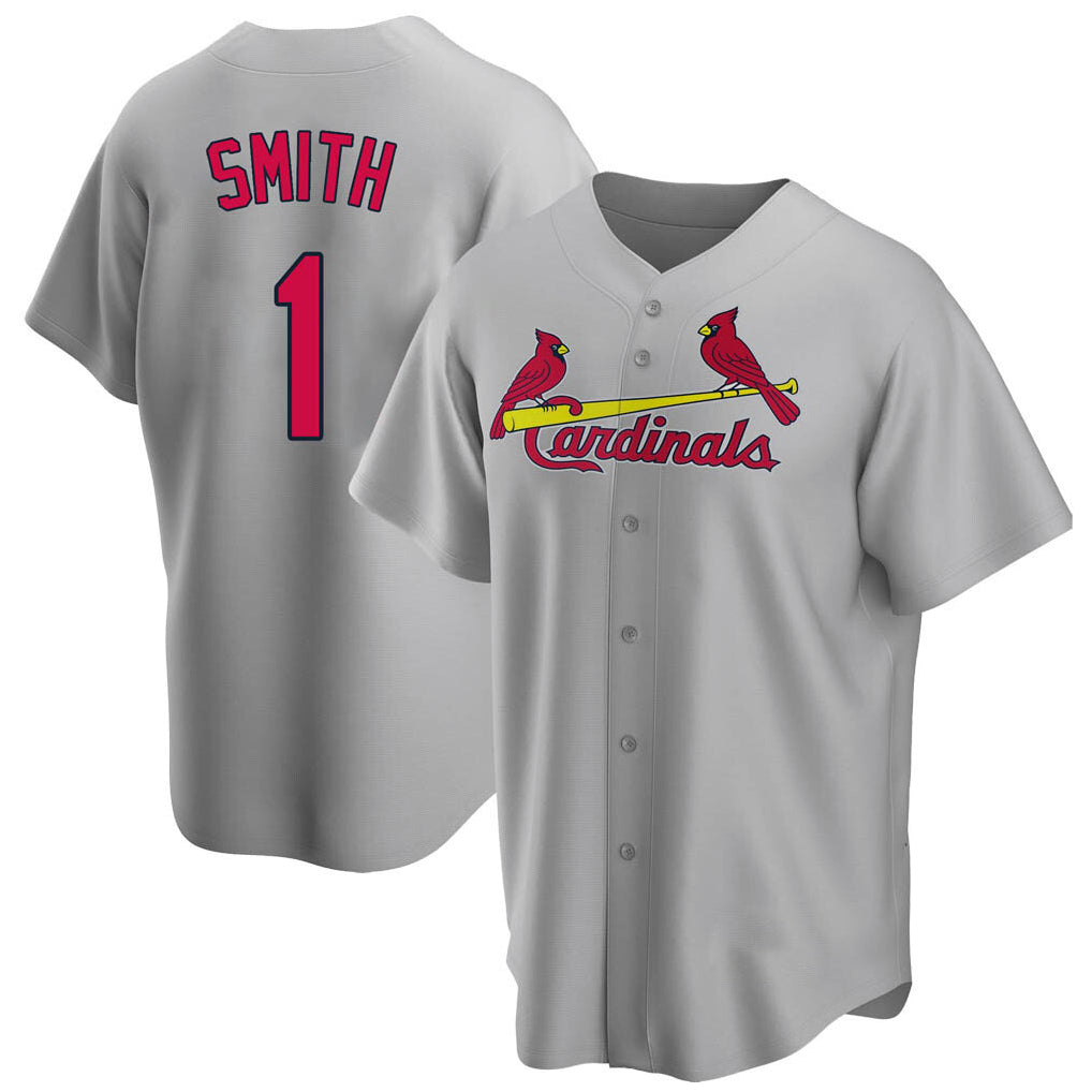 St. Louis Cardinals #1 Ozzie Smith Player Gray Home Game Qdoa Stitched Jerseys