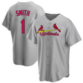St. Louis Cardinals #1 Ozzie Smith Player Gray Home Game Qdoa Stitched Jerseys