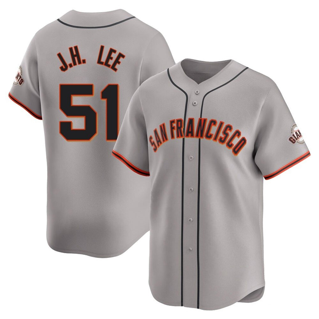 SF.Giants #51 Jung Hoo Lee Player Gray Home Limited Qdoa Stitched Jerseys