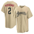 A.Diamondbacks #2 Geraldo Perdomo Player Tan City Connect Home Game Qdoa Stitched Jerseys