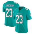 M.Dolphins #23 Zayne Anderson Player Aqua Limited Vapor Untouchable Home Game Qdoa Stitched Jerseys
