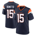 D.Broncos #15 Nik Bonitto Player Navy Home Game Qdoa Stitched Jerseys