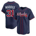 A.Braves #31 Greg Maddux Player Navy Limited Home Game Qdoa Stitched Jerseys