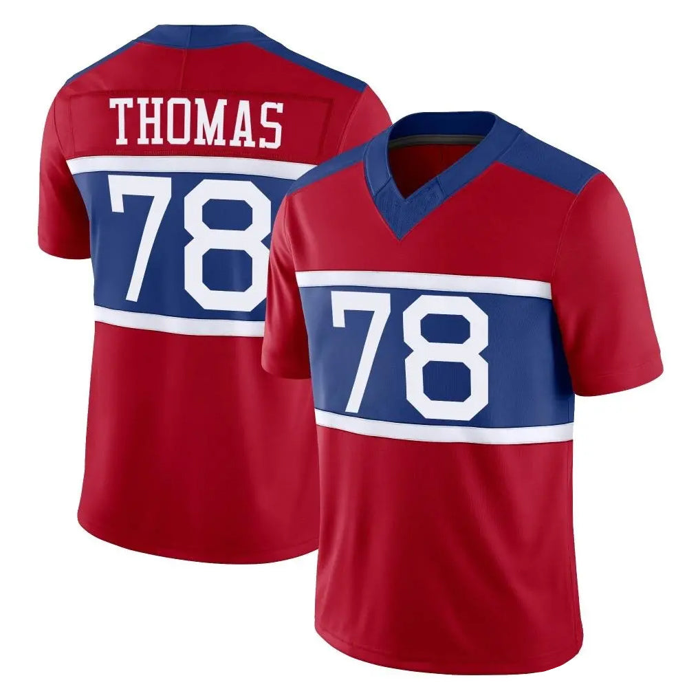NY.Giants #78 Andrew Thomas Player Red Century Vapor F.U.S.E. Home Game Qdoa Stitched Jerseys