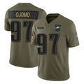 P.Eagles #97 Moro Ojomo Player Olive 2025 Salute To Service Limited Qdoa Stitched Jerseys