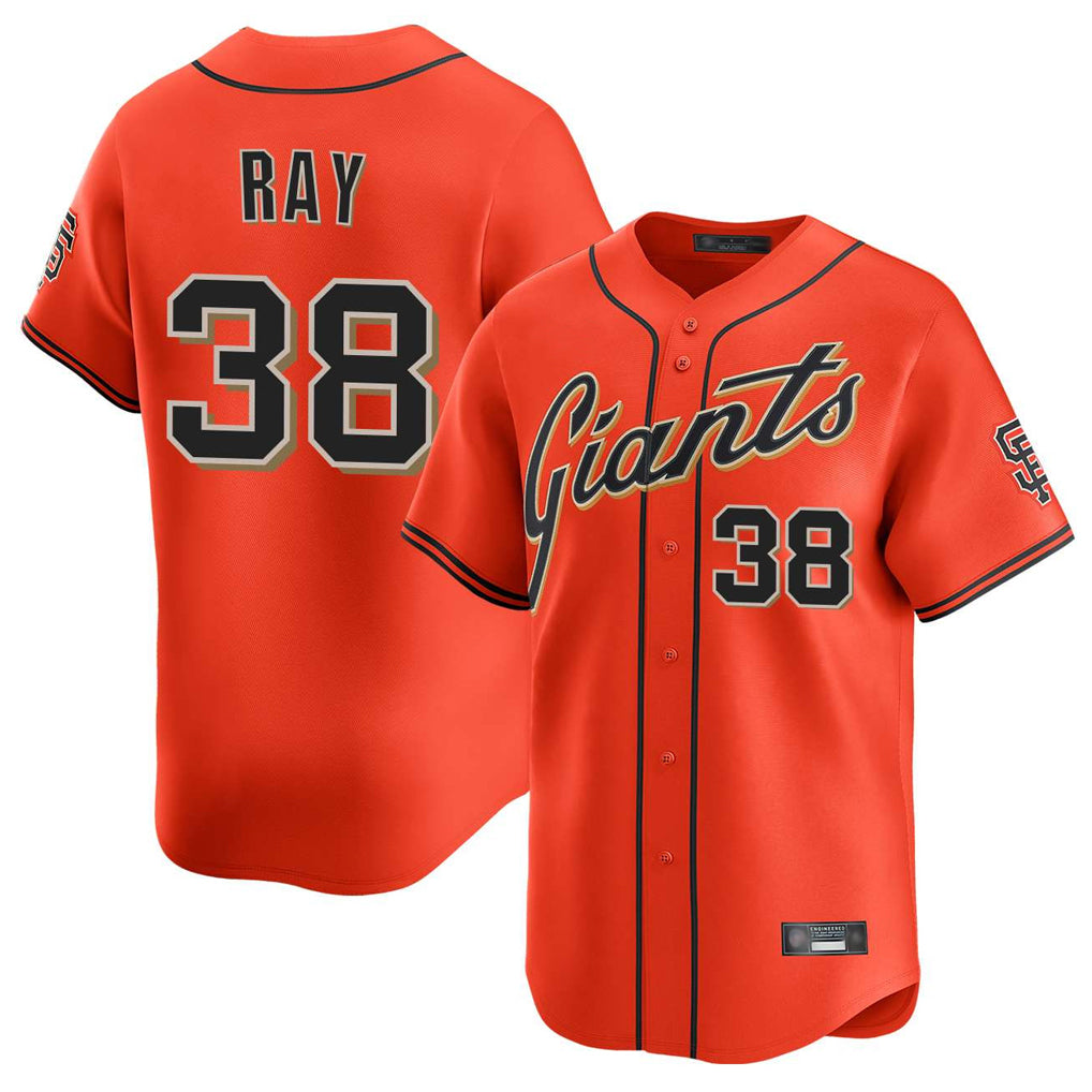 SF.Giants #38 Robbie Ray Player Orange Home Limited Qdoa Stitched Jerseys
