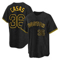 B.Red Sox #36 Triston Casas Player Black Snake Skin City Home Game Qdoa Stitched Jerseys