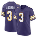 M.Vikings #3 Jordan Addison Player Purple Classic Home Game Qdoa Stitched Jerseys
