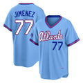 A.Braves #77 Joe Jimenez Player Powder Blue 2026 City Connect T-shirt Home Game Qdoa Stitched Jerseys