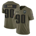 P.Eagles #90 Jordan Davis Player Olive 2025 Salute To Service Limited Qdoa Stitched Jerseys