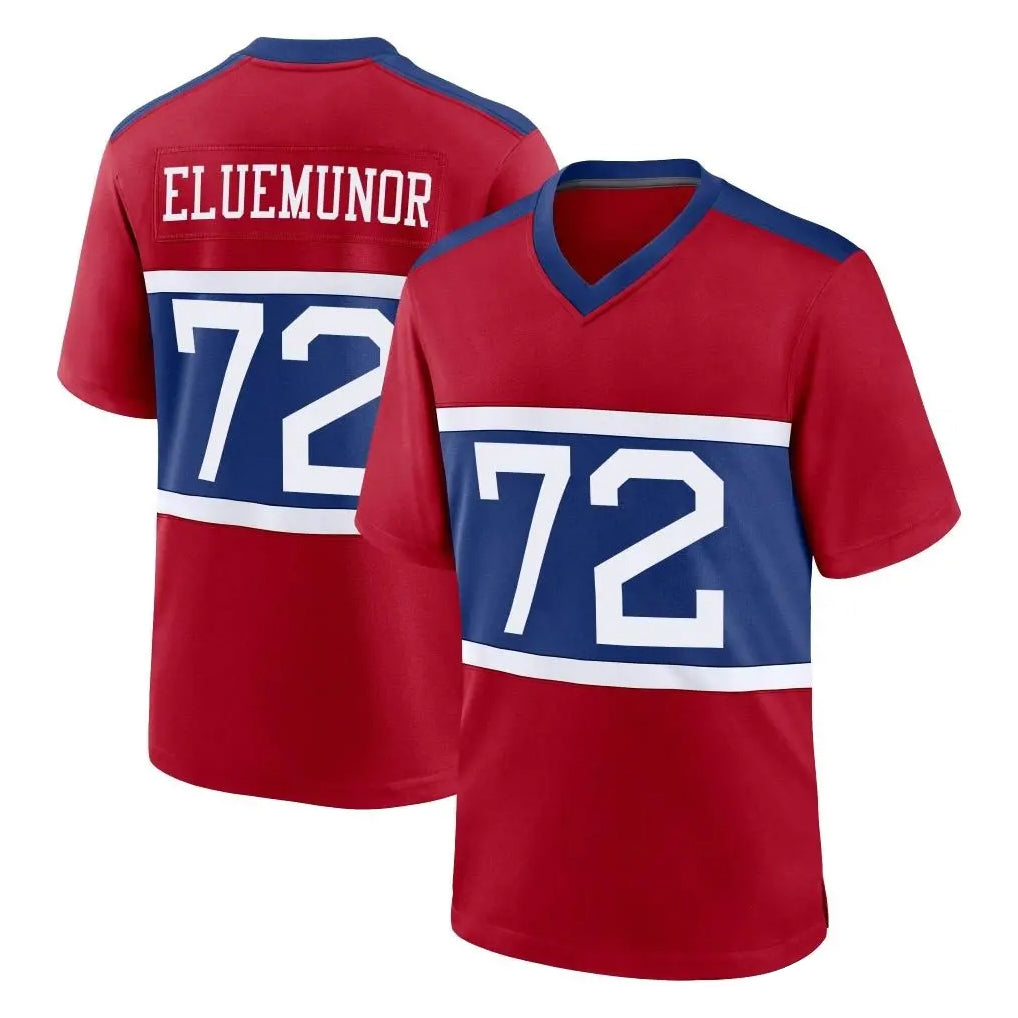 NY.Giants #72 Jermaine Eluemunor Player Red Century Home Game Qdoa Stitched Jerseys