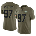 NY.Jets #97 Harrison Phillips Player Olive Salute To Service Limited Qdoa Stitched Jerseys