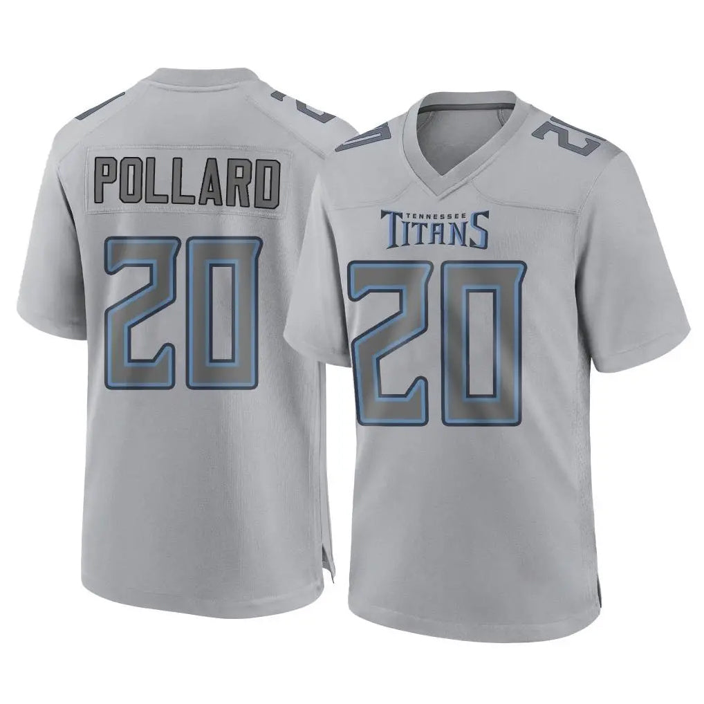 T.Titans #20 Tony Pollard Player Gray Atmosphere Fashion Home Game Qdoa Stitched Jerseys