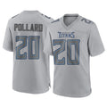 T.Titans #20 Tony Pollard Player Gray Atmosphere Fashion Home Game Qdoa Stitched Jerseys