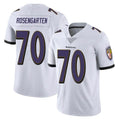 B.Ravens #70 Roger Rosengarten Player White Vapor F.U.S.E. Limited Qdoa Stitched Jerseys