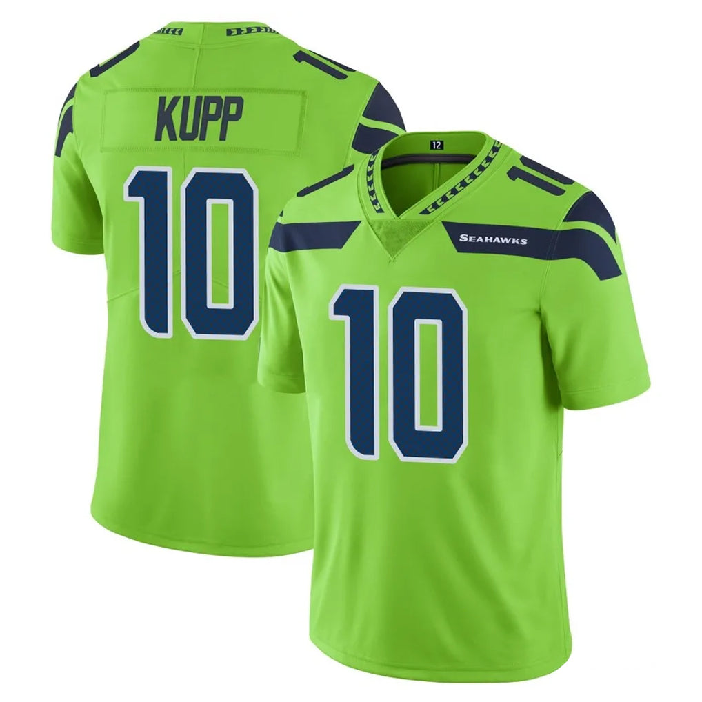 S.Seahawks #10 Cooper Kupp Player Green Limited Color Rush Home Game Qdoa Stitched Jerseys